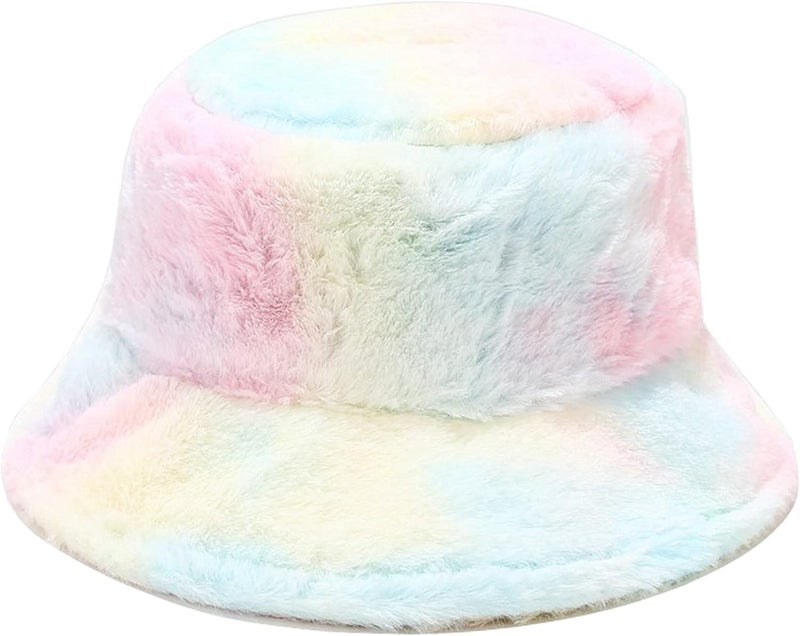 Women's Winter Faux Fur Fuzzy Warm Bucket Hat